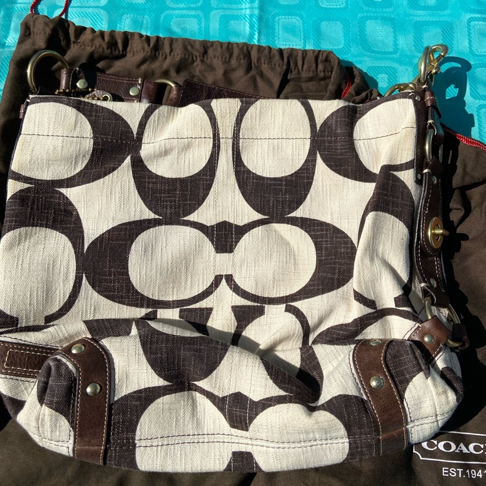 Coach canvas tote bag